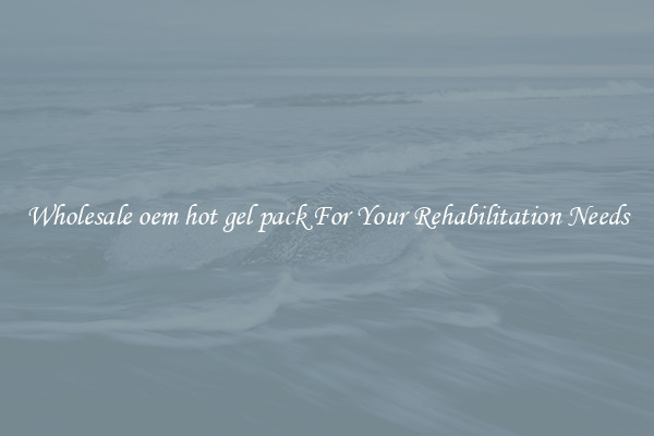 Wholesale oem hot gel pack For Your Rehabilitation Needs