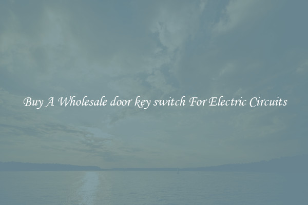Buy A Wholesale door key switch For Electric Circuits