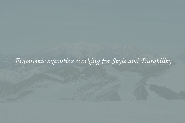 Ergonomic executive working for Style and Durability