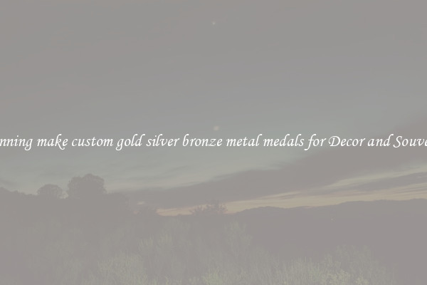 Stunning make custom gold silver bronze metal medals for Decor and Souvenirs