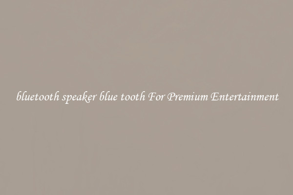 bluetooth speaker blue tooth For Premium Entertainment