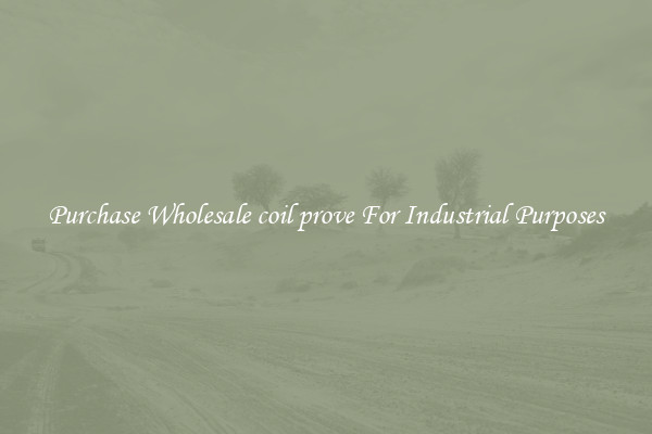 Purchase Wholesale coil prove For Industrial Purposes