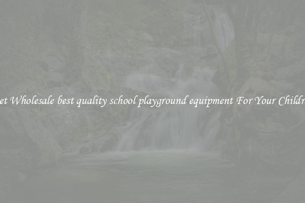 Get Wholesale best quality school playground equipment For Your Children