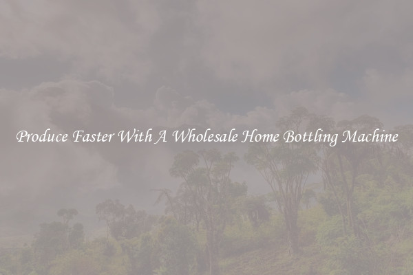 Produce Faster With A Wholesale Home Bottling Machine