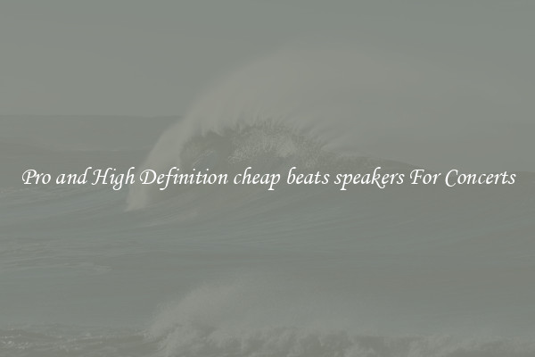 Pro and High Definition cheap beats speakers For Concerts