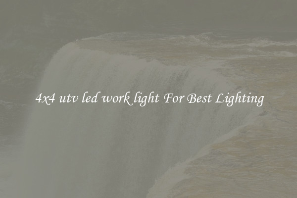 4x4 utv led work light For Best Lighting