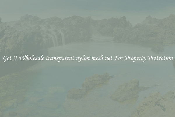 Get A Wholesale transparent nylon mesh net For Property Protection