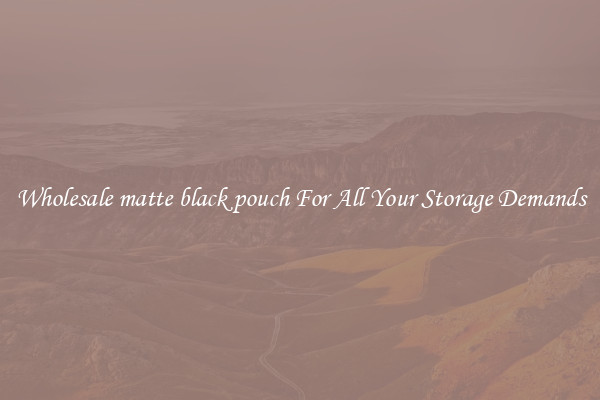 Wholesale matte black pouch For All Your Storage Demands